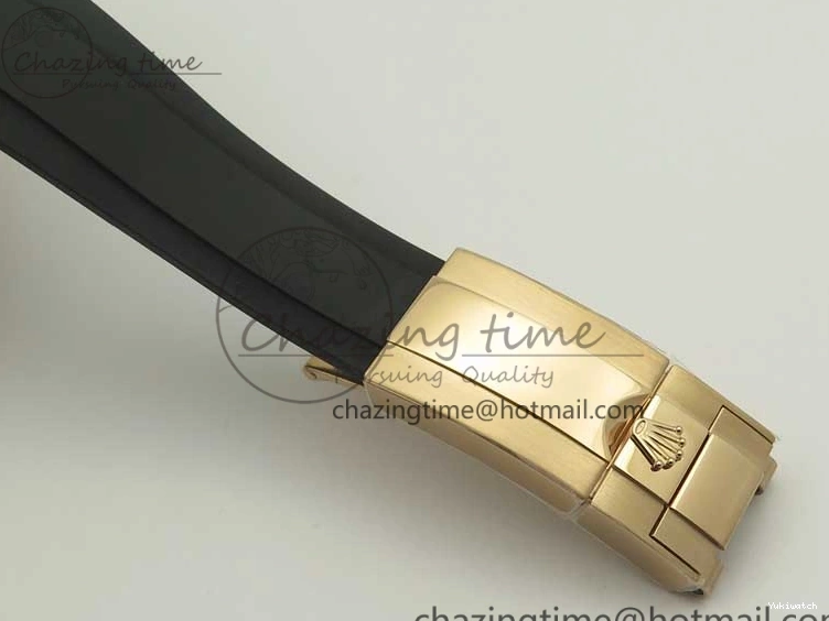 Best Dial ARF Clone Black Gold Rubber Rose On 1:1 Edition Super V2 Daytona 116515 Strap A4130 0225